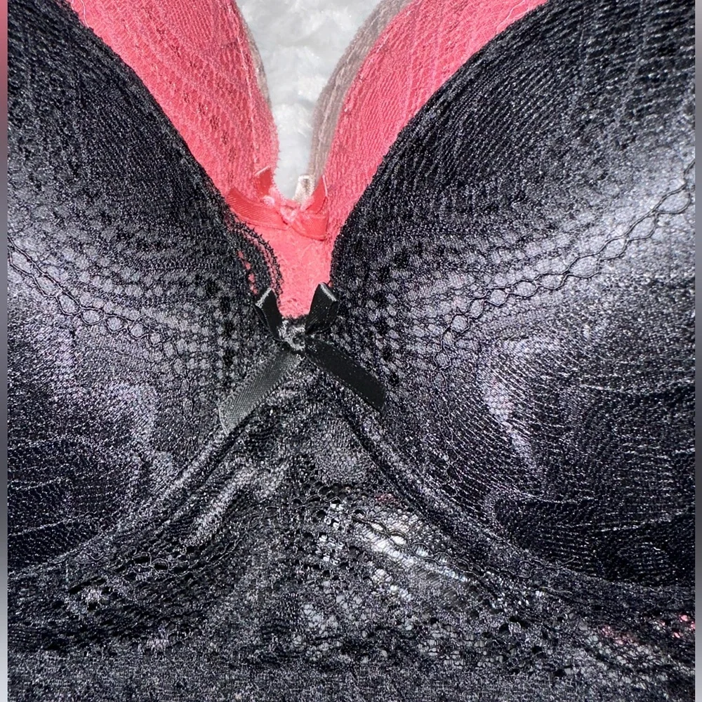 Rene Rofe Womens 3 Set Size 36B‎ Black, Pink, Nude Lace Underwire Bras NWT - Picture 3 of 9